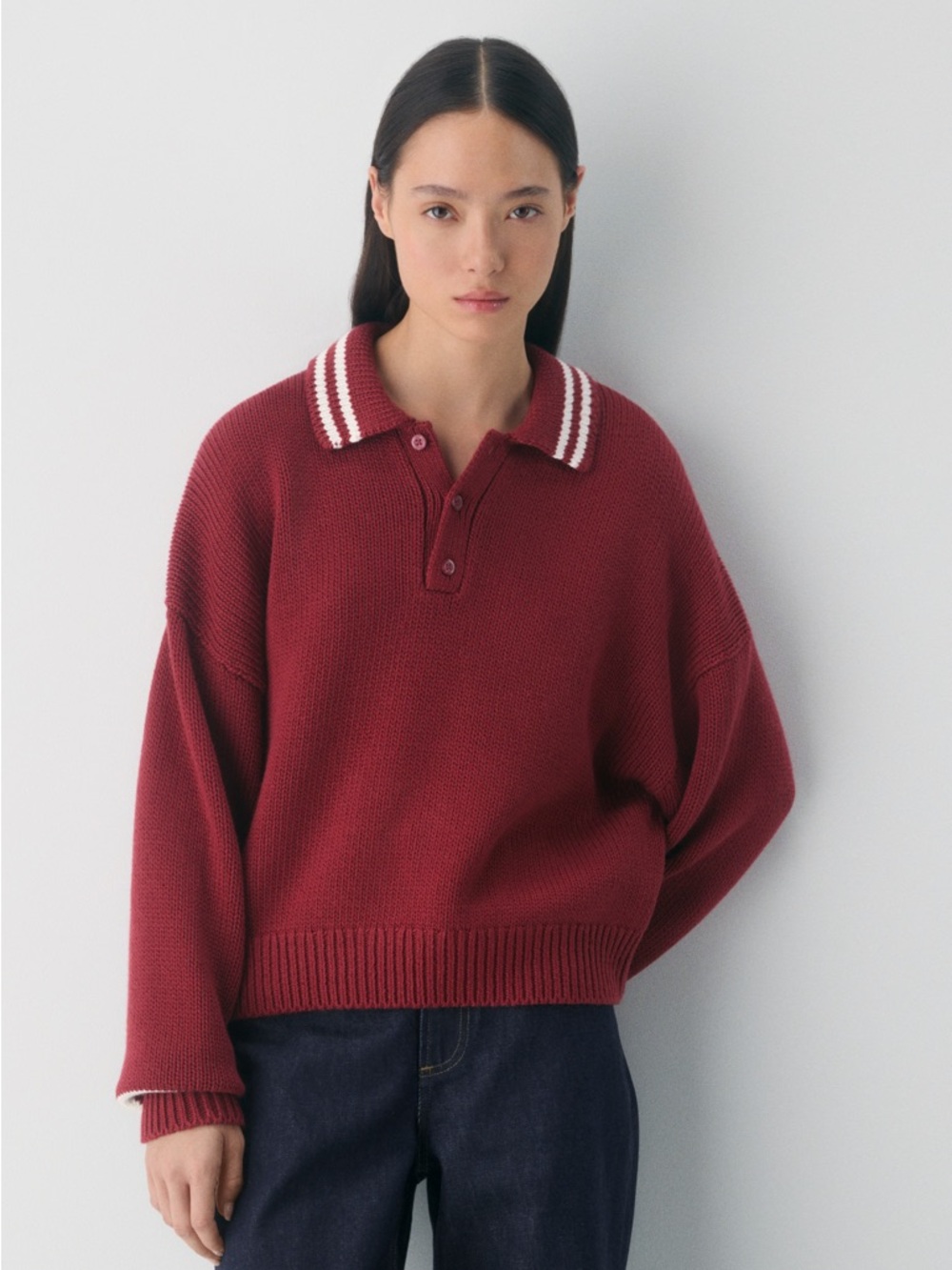 TNA Aritzia sideline polo sweater